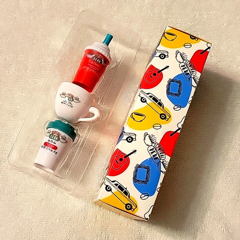 NEW Friends Central Perk 3-Pack Flavored Lip Balm Set